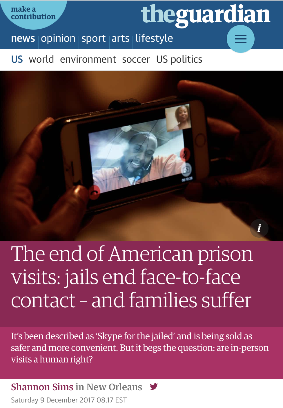 The end of American prison visits