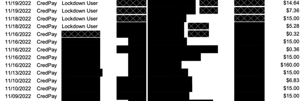 screenshot of Lancaster, PA jail records showing misconduct fees collected in 2022