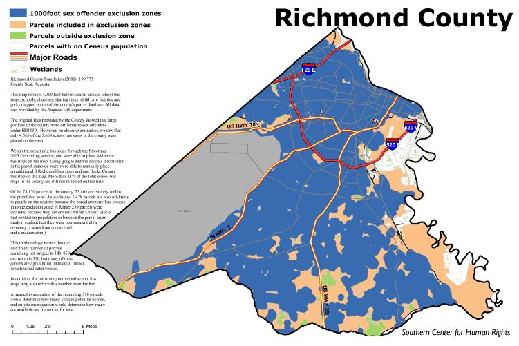 Richmond County Ga Gis Augusta Georgia Hb1059 Exclusion Zones | Prison Policy Initiative