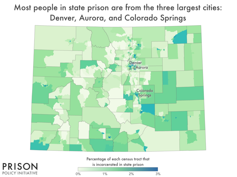 Map of incarceration in Colorado census tracts