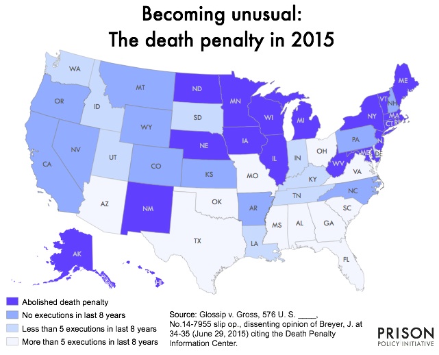 Becoming Unusual The Death Penalty In 2015 Prison Policy Initiative