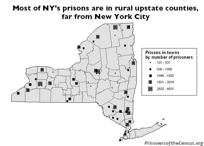 Most Of New York s Prisons Are In Rural Upstate Counties Far 
