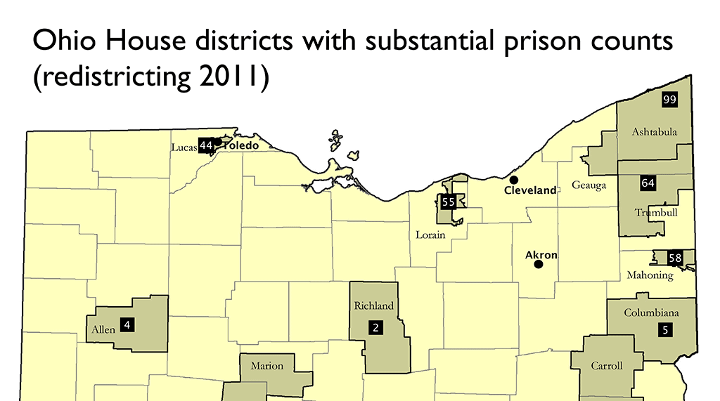 Ohio House districts with substantial prison counts... | Prison Policy