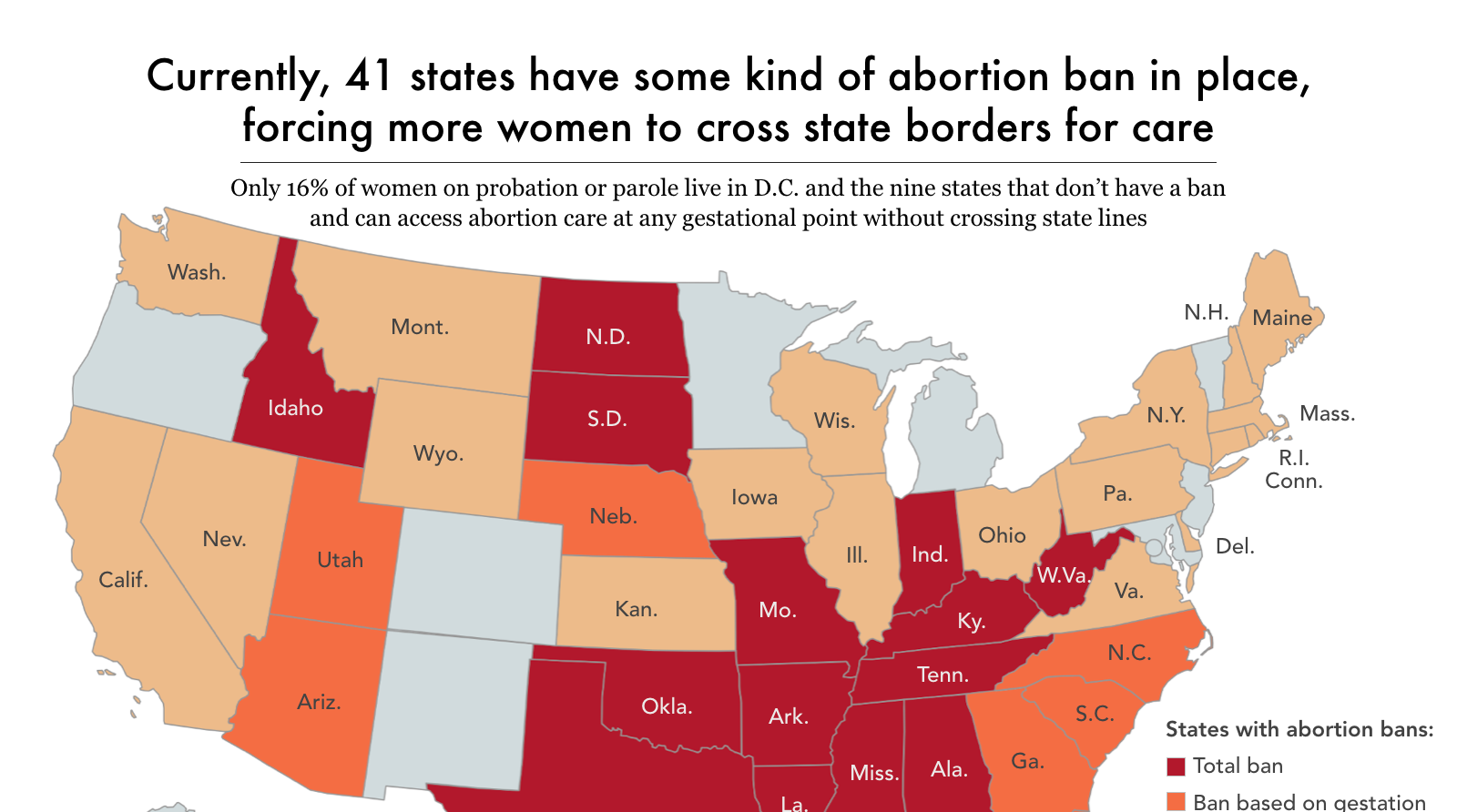 what states have banned semaglutide Currently, 41 states have some kind of abortion ban in