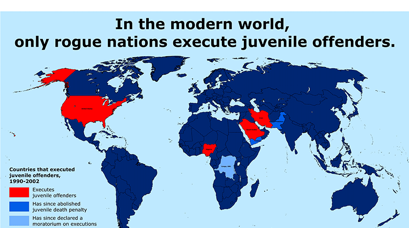 In the modern world only rogue nations execute juvenile